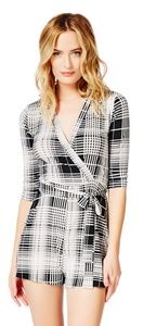 Windowpane wrap romper